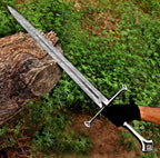 Anduril Narsil Sword Replica With Wooden Plaque And Scabbard