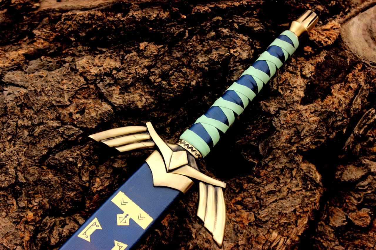 Zelda-Inspired Fantasy Sword Replica – 40" Steel Blade with Scabbard | Cosplay, Collectible,
