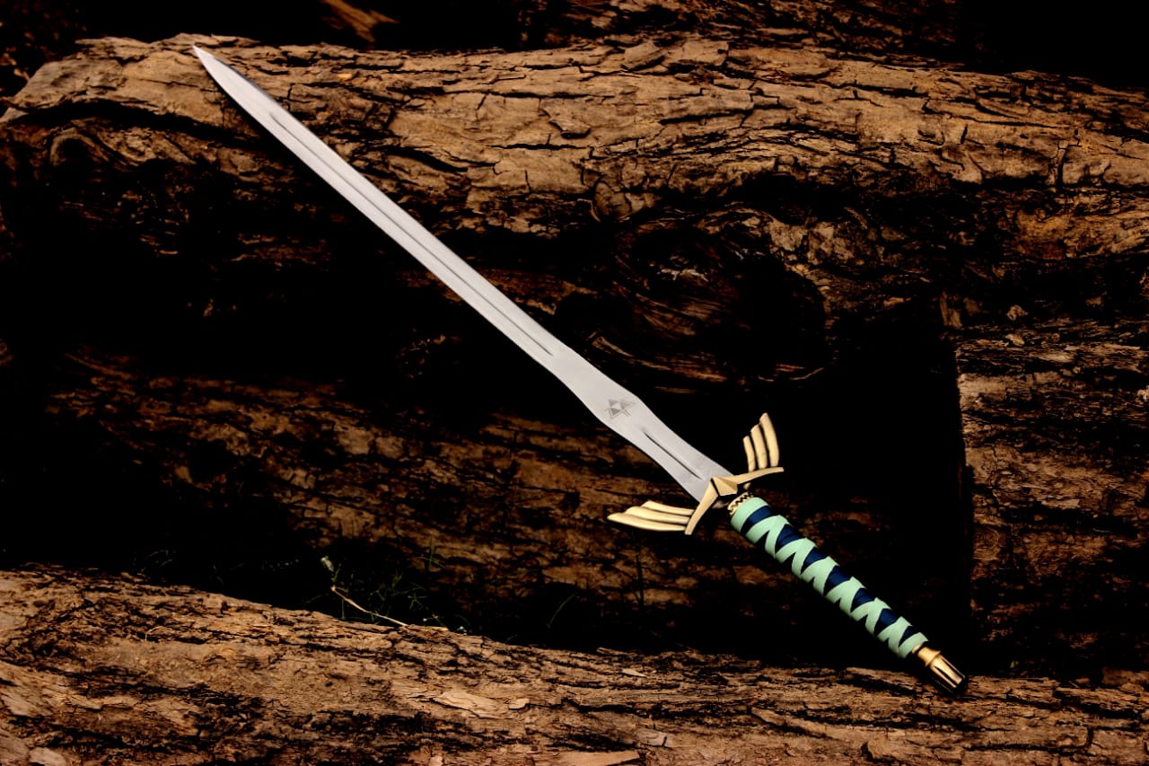 Zelda-Inspired Fantasy Sword Replica – 40" Steel Blade with Scabbard | Cosplay, Collectible,