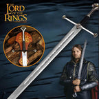 Anduril Narsil Sword Replica With Wooden Plaque And Scabbard
