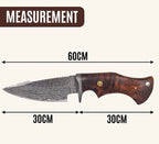 Hand-Forged 512-Layer Damascus Outdoor Knife with Walnut Handle