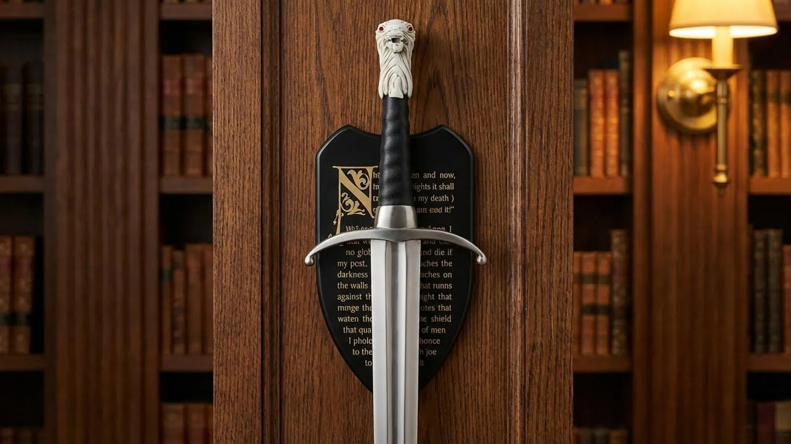 Game of Thrones Longclaw Sword Replica – Jon Snow Sword – Direwolf Pommel Medieval Sword – Fantasy Collectible Cosplay Prop