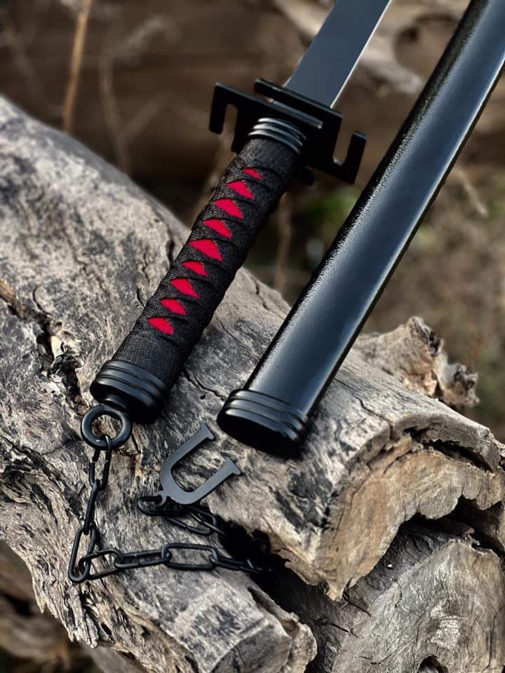 BLEACH ICHIGO BANKAI SWORD Replica Handmade Tensa zangetsu Anime Katana Sword