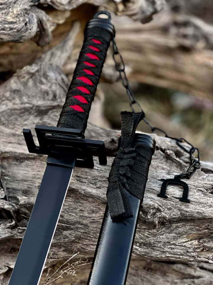 BLEACH ICHIGO BANKAI SWORD Replica Handmade Tensa zangetsu Anime Katana Sword