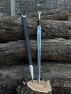 Anduril Narsil Sword Replica With Wooden Plaque And Scabbard